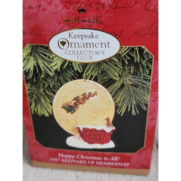 Hallmark happy Christmas to all! Vintage ornament Xmas - Picture 7 of 7